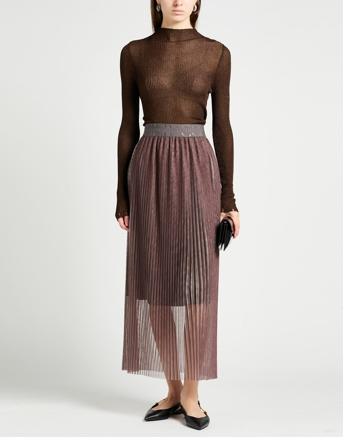 Peserico Womens Maxi skirt in Brown