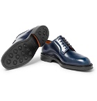 George Cleverley - Archie Horween Shell Cordovan Leather Derby Shoes - Men - Midnight blue