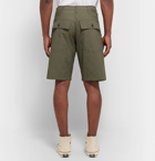 Monitaly - Cotton-Canvas Shorts - Men - Army green
