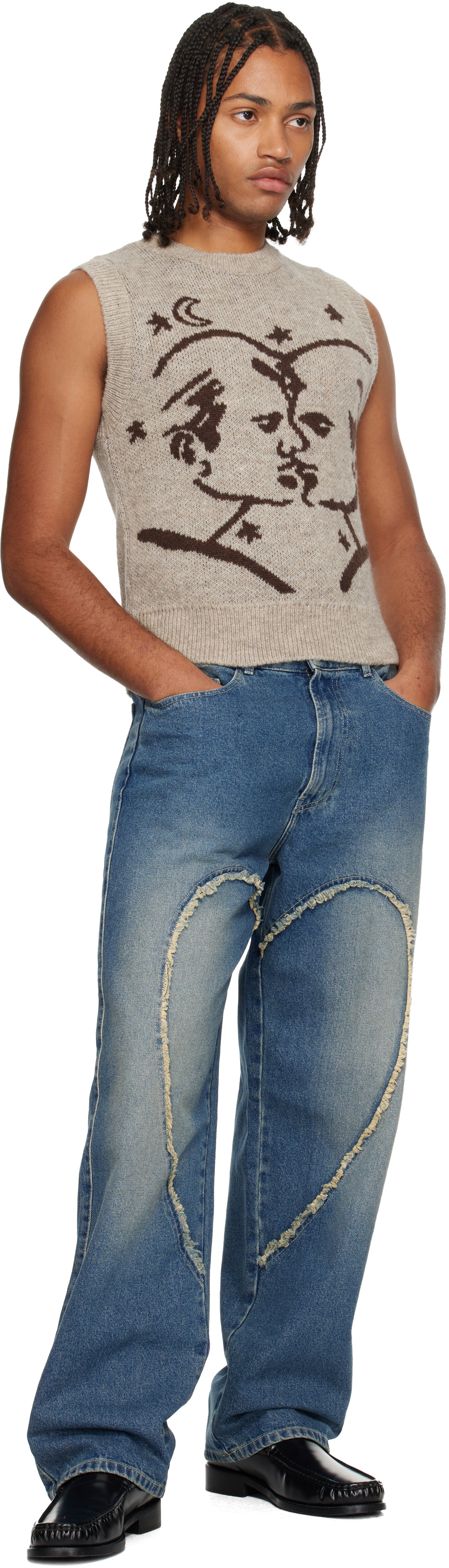 Carne Bollente Beige Midnight Masc Sweater Vest