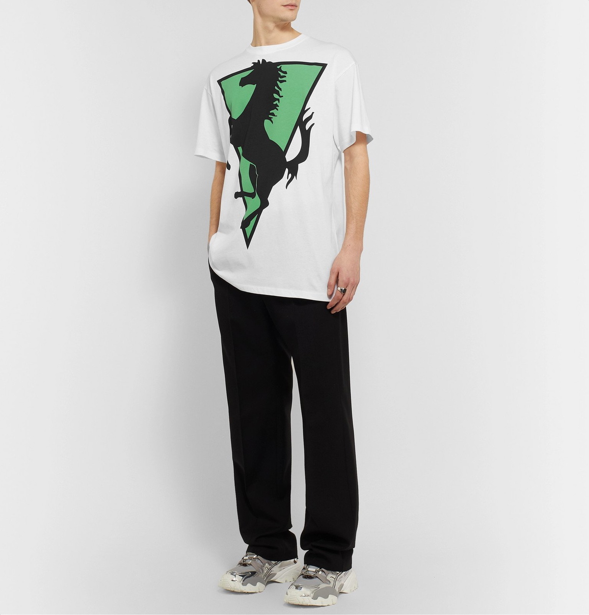 Raf Simons - Printed Cotton-Jersey T-Shirt - White Raf Simons