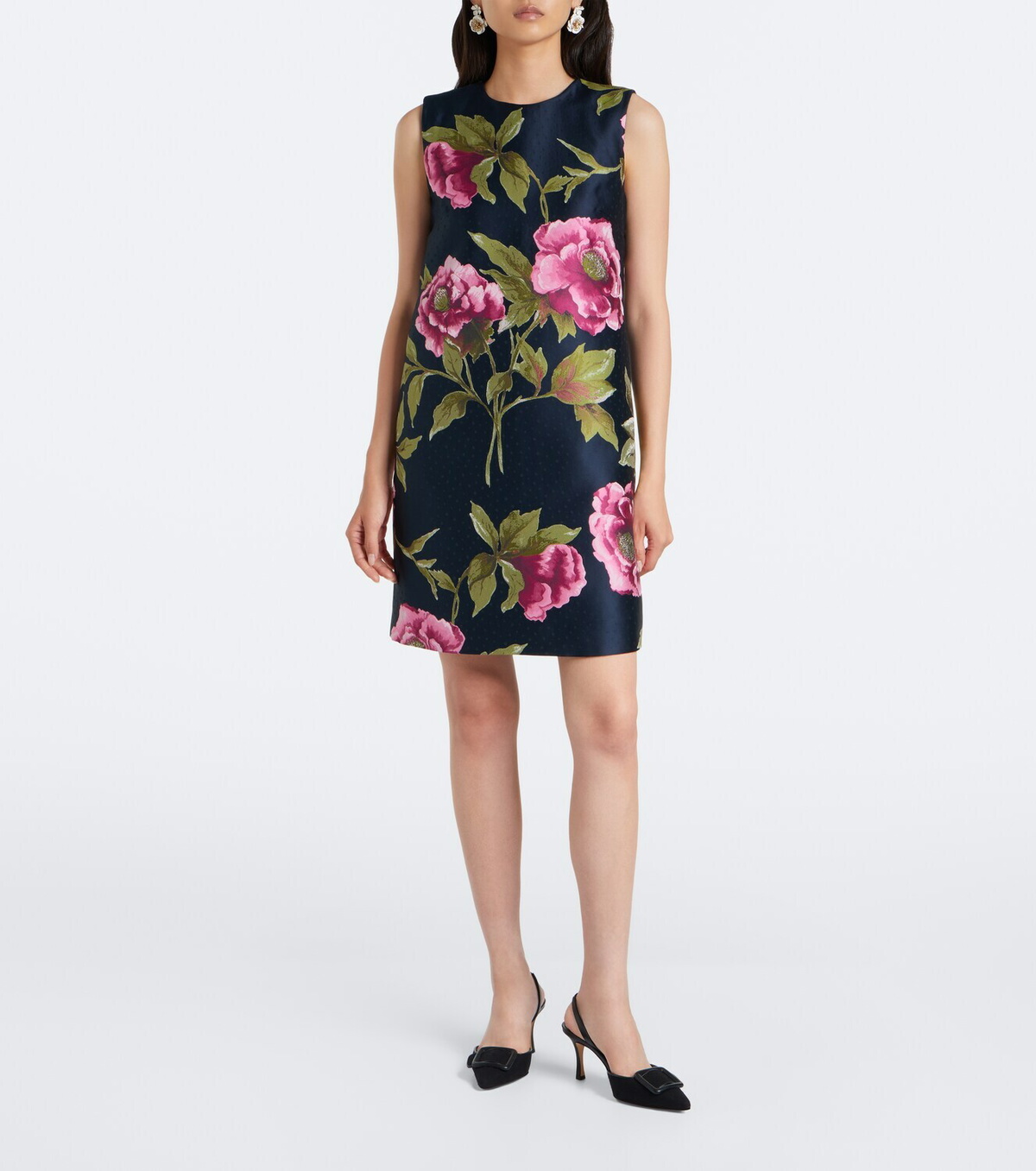 Carolina Herrera Floral jacquard shift dress