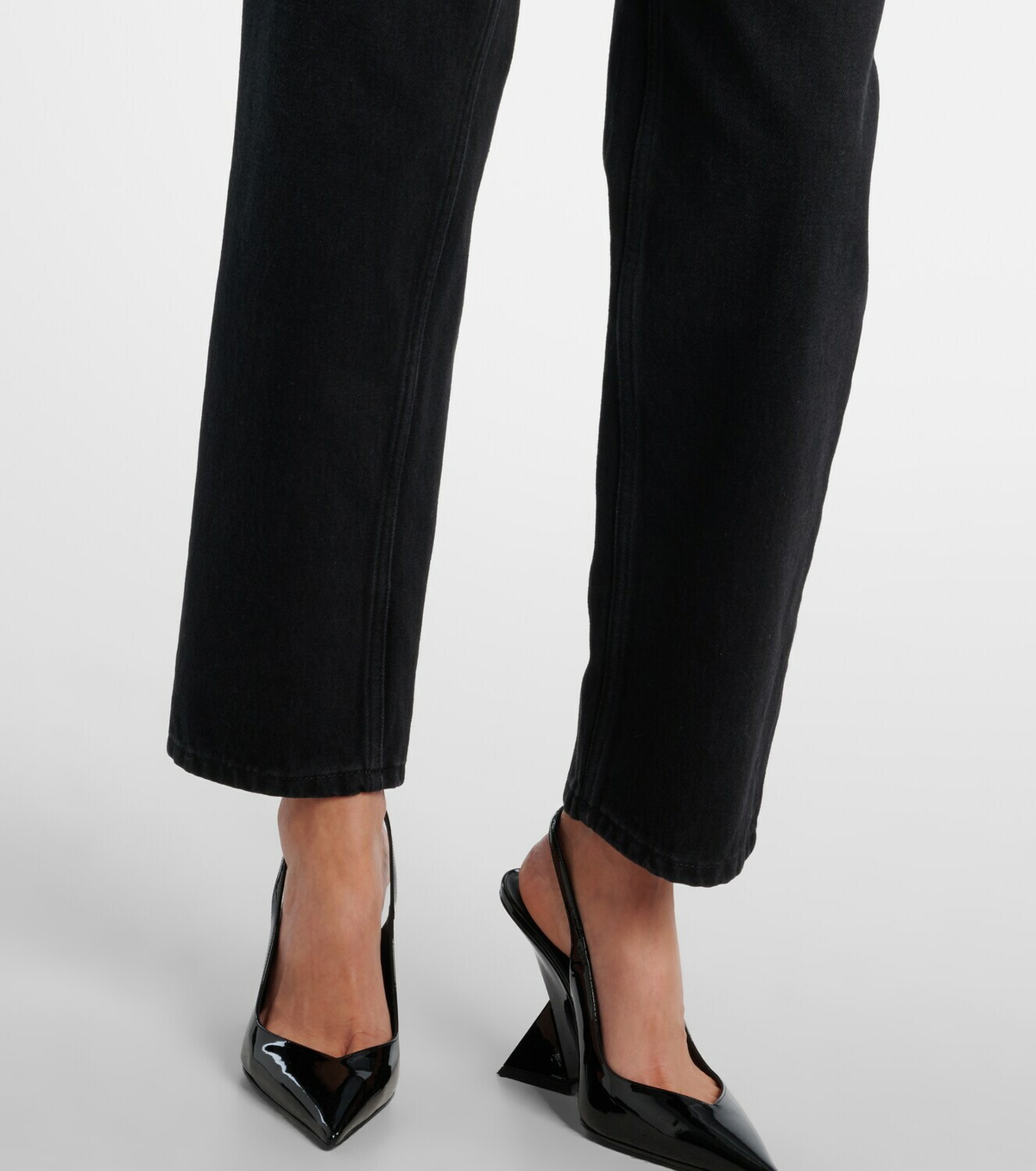 Area Crystal-embellished straight jeans