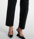 Area Crystal-embellished straight jeans