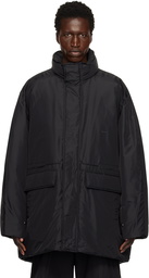 WOOYOUNGMI Black Funnel Neck Down Jacket