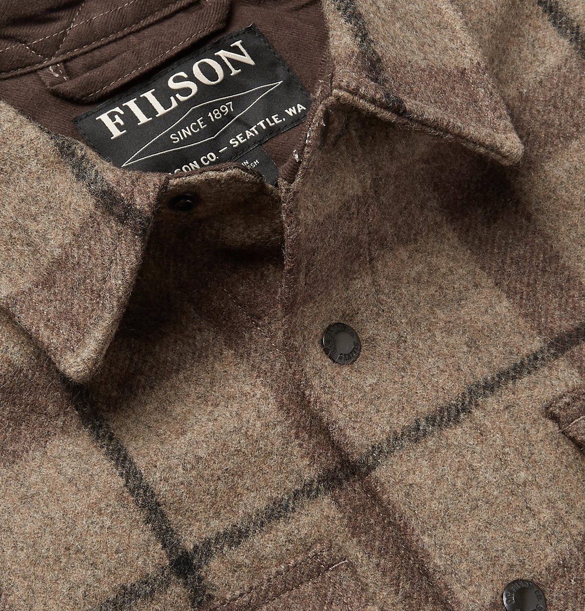 Filson - Checked Mackinaw Wool Shirt Jacket - Brown Filson