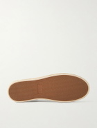Zegna - Triple Stitch™ Leather-Trimmed Suede Slip-On Sneakers - Neutrals