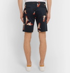 Paul Smith - Slim-Fit Printed Cotton-Blend Shorts - Blue