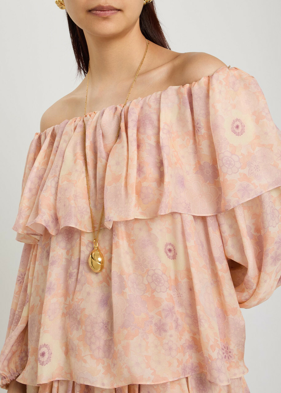 Chloe The Chloé Mirror Pendant Layered Necklace - Gold - One Size