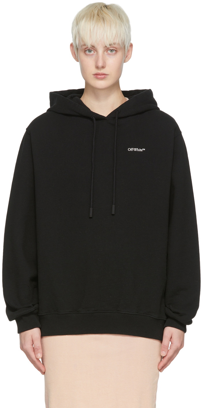 Off-White Black Cotton Hoodie Off-White