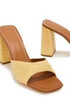Staud Sloane 95 Raffia Sandals Natural