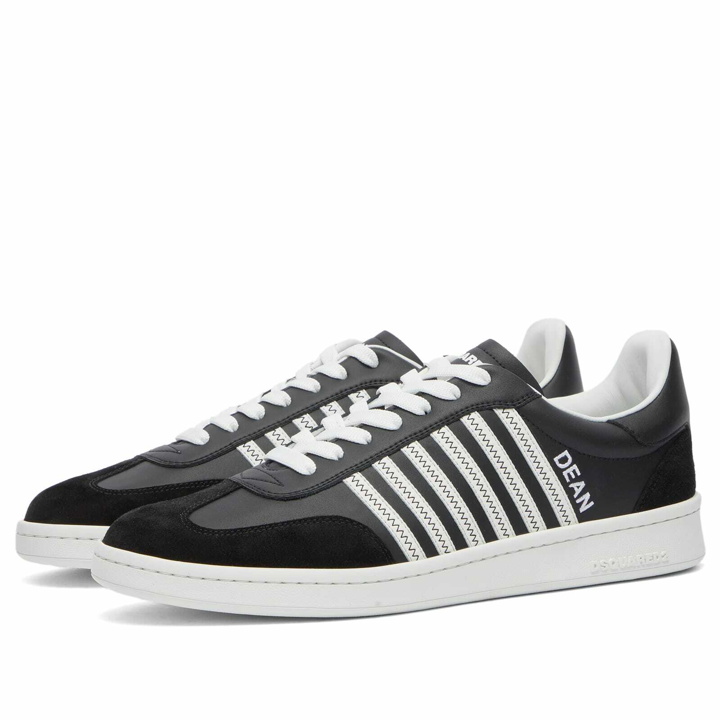 Photo: Dsquared2 Men's Boxer Sneakers in Black/White