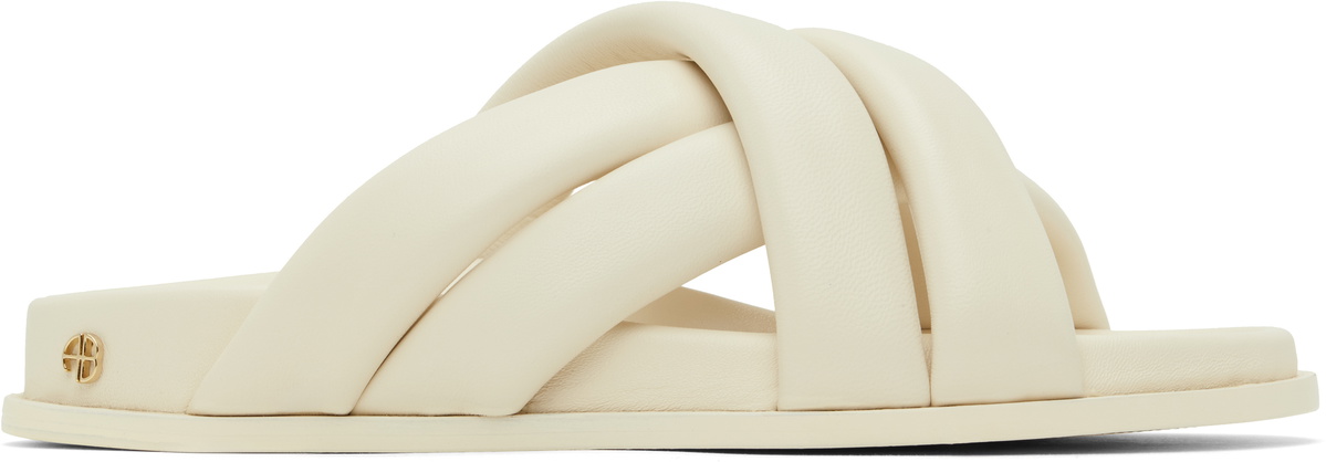 ANINE BING Off-White Lizzie Sandals