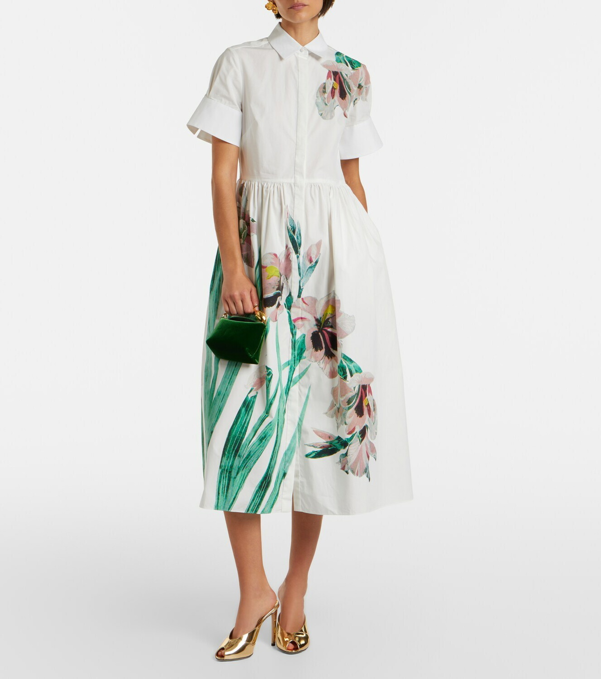 Erdem Bloom Micro velvet top-handle bag