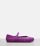 Loewe Paula's Ibiza Rio suede Mary Jane flats