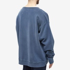 Maison Margiela Men's Distressed College Logo Crew Sweat in Blue