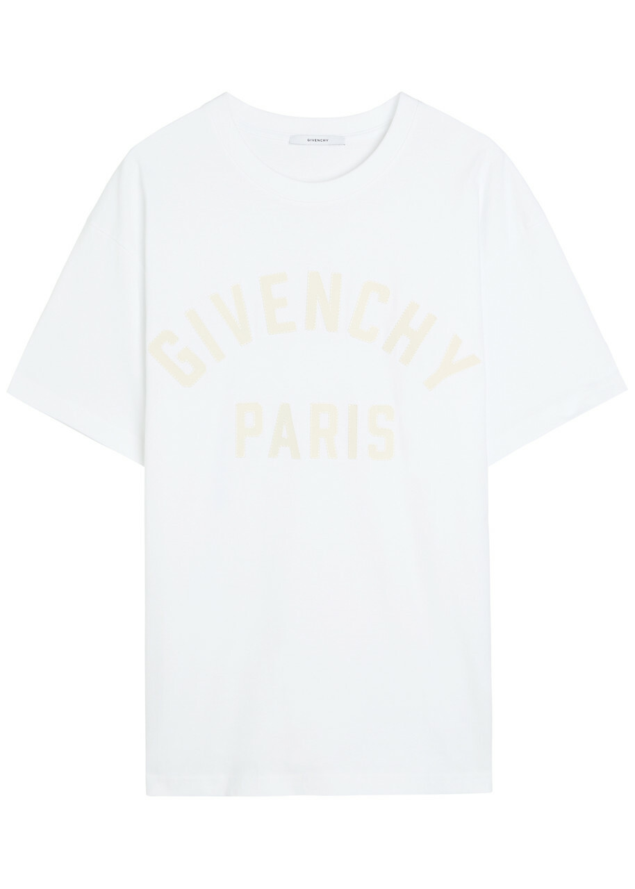 Givenchy - Tarot Story Logo-Print Cotton-Jersey T-Shirt - Neutrals