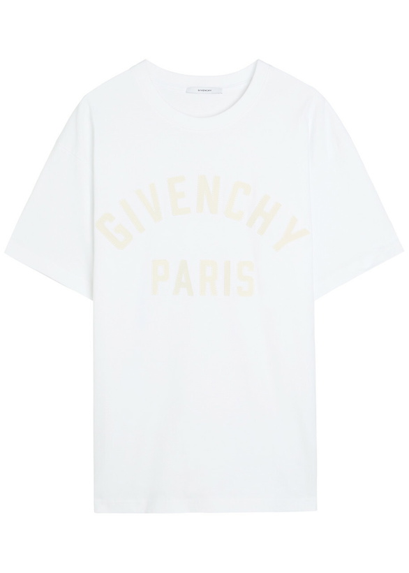 Photo: Givenchy Logo-appliquéd Cotton T-shirt White