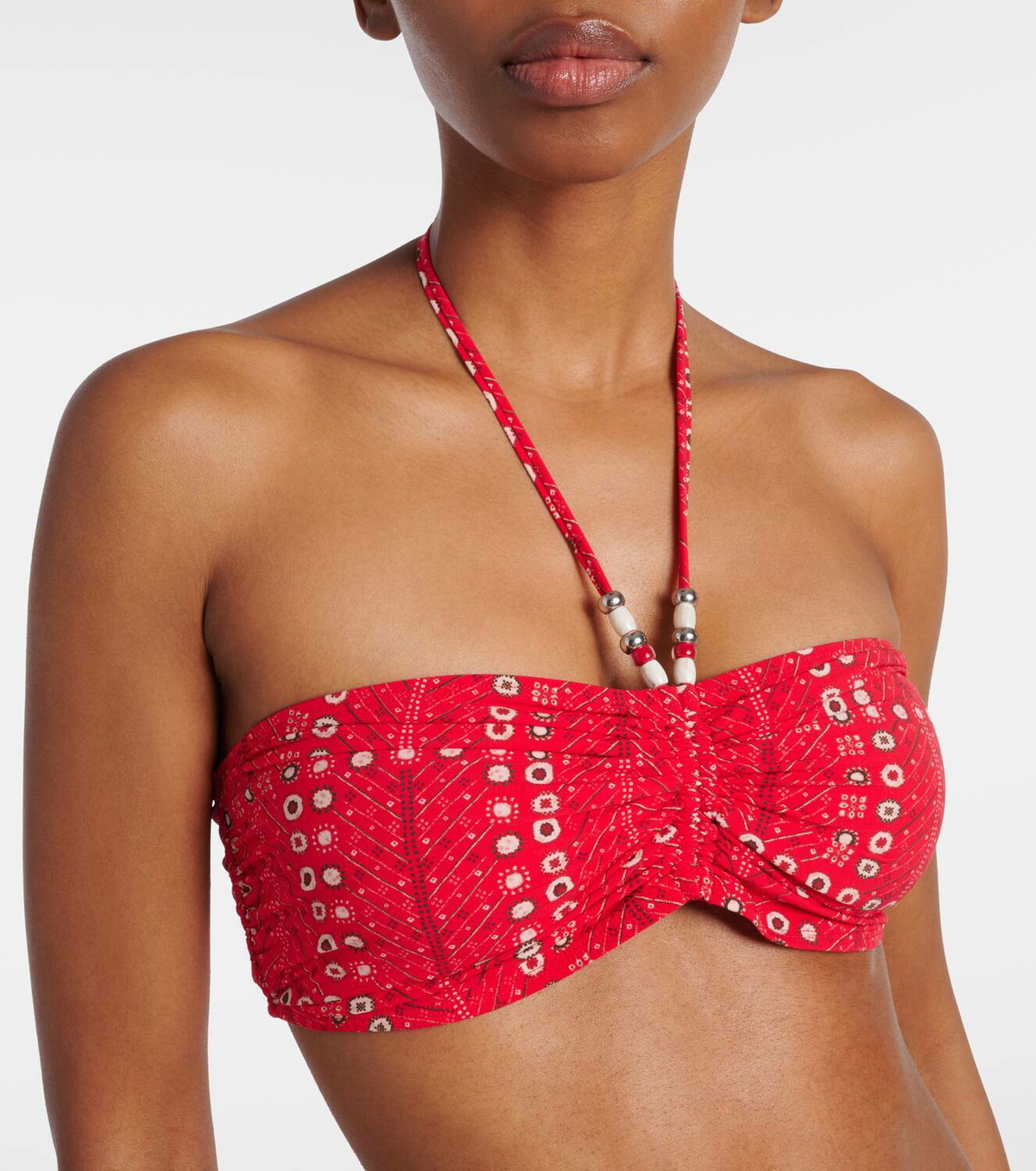 Marant Etoile Salmage printed halterneck bikini top