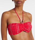 Marant Etoile Salmage printed halterneck bikini top