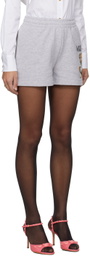 Moschino Gray Printed Shorts