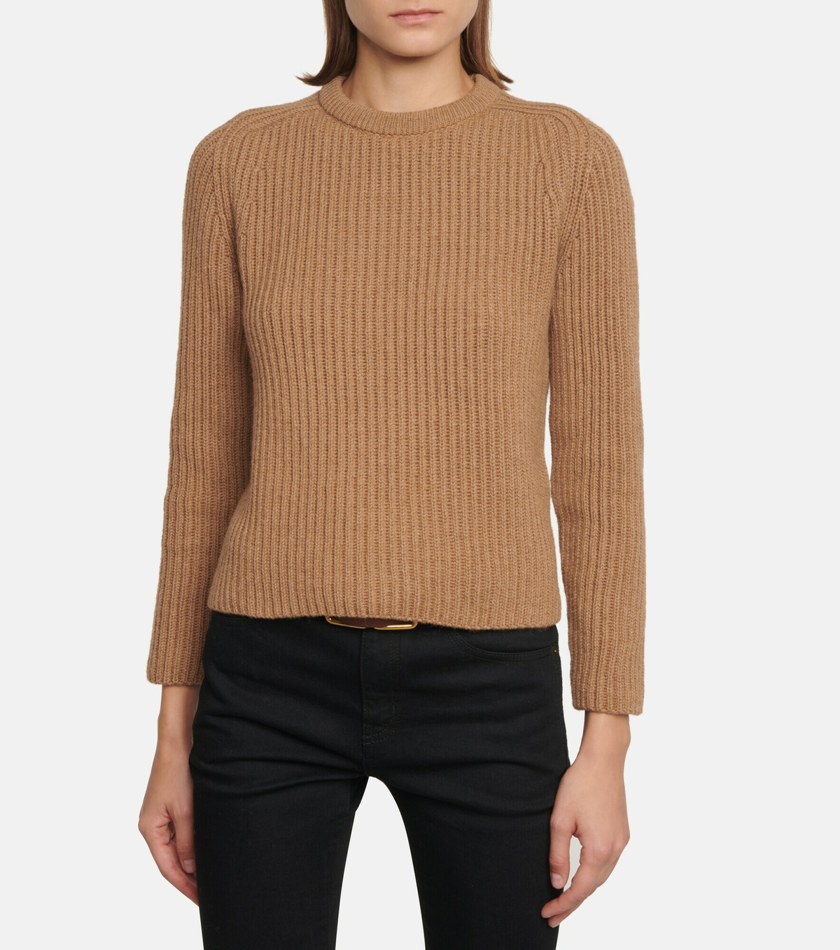 Saint Laurent Ribbedknit camel hair sweater Saint Laurent