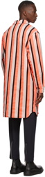 Kenzo Orange Striped Long Coat