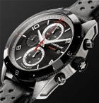 Montblanc - TimeWalker Automatic Chronograph 43mm Stainless Steel, Ceramic and Leather Watch, Ref. No. 116098 - Black