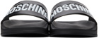 Moschino Black Logo Pool Slides