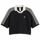 Adidas Women's Crochet Polo Top in Black