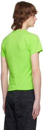 Martine Rose Green Shrunken T-Shirt