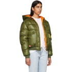 R13 Green Down Hoodie Jacket