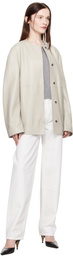Loulou Studio Gray Atalia Leather Jacket