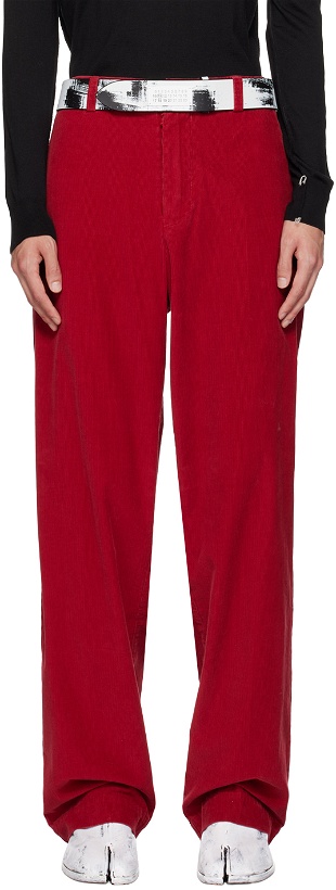 Photo: Maison Margiela Red Four-Pocket Trousers