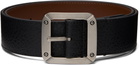 Acne Studios Black Grainy Reversible Belt