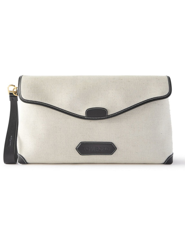 Photo: TOM FORD - Leather-Trimmed Canvas Pouch