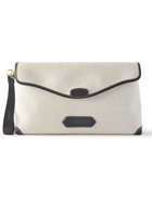 TOM FORD - Leather-Trimmed Canvas Pouch