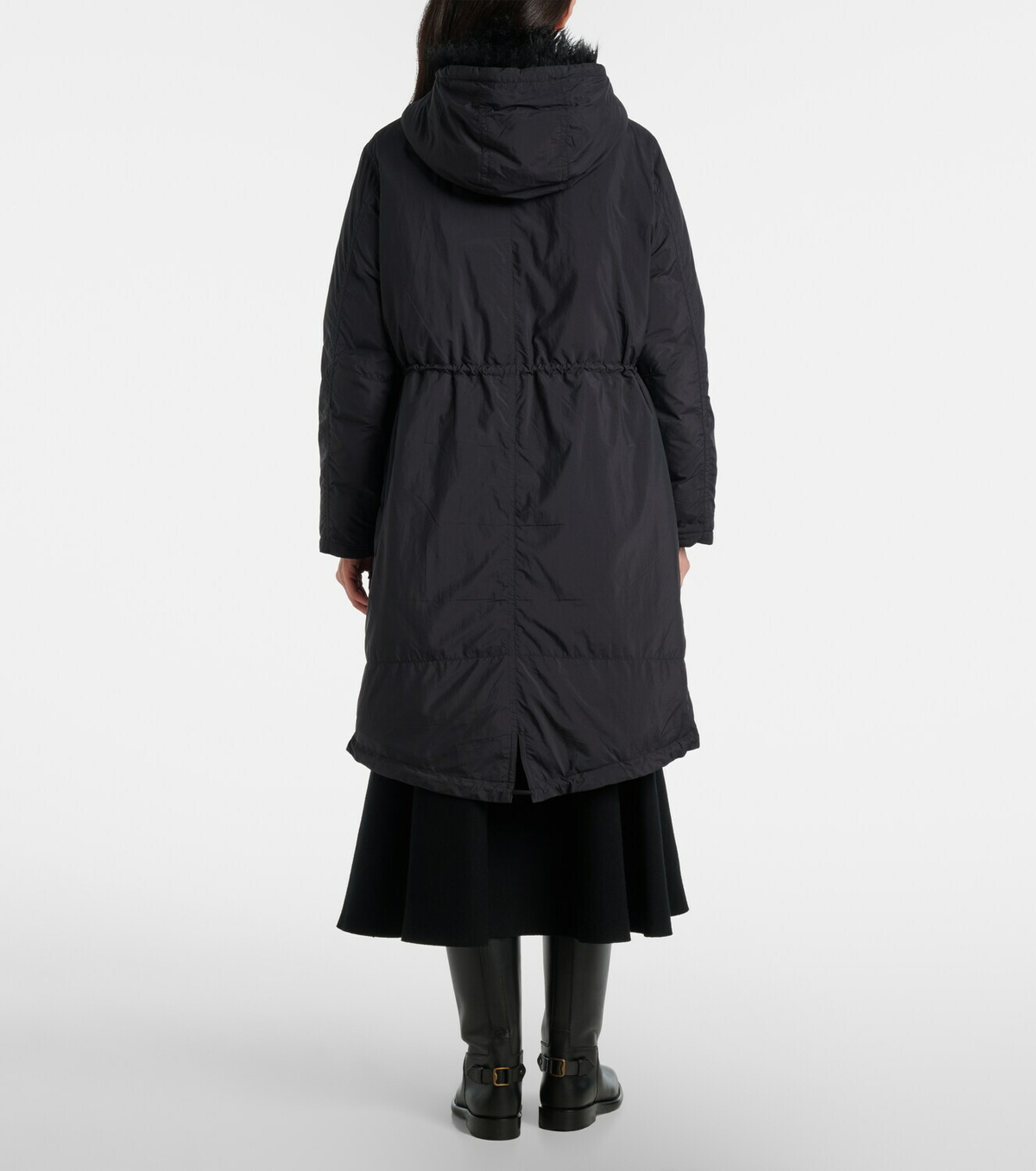 Yves Salomon Hooded shearling-trimmed down coat