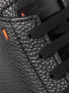 Santoni - Full-Grain Leather Sneakers - Black