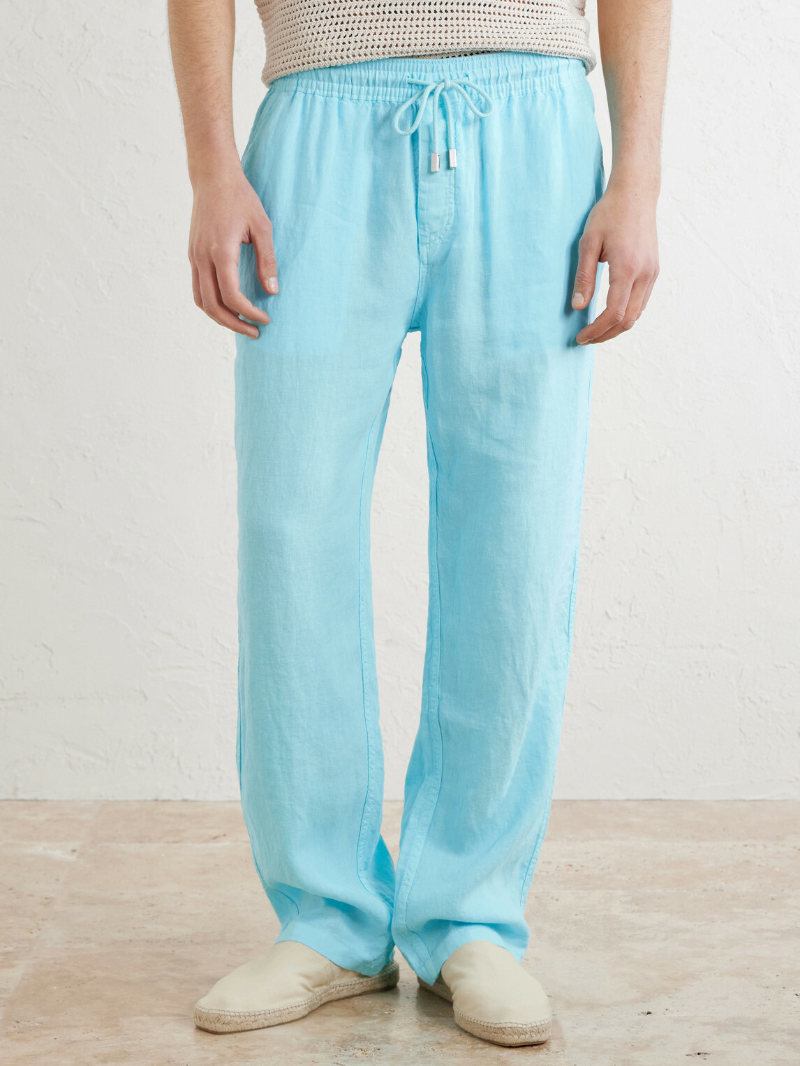 Vilebrequin - Pacha Straight-Leg Linen Drawstring Trousers - Blue