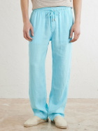 Vilebrequin - Pacha Straight-Leg Linen Drawstring Trousers - Blue
