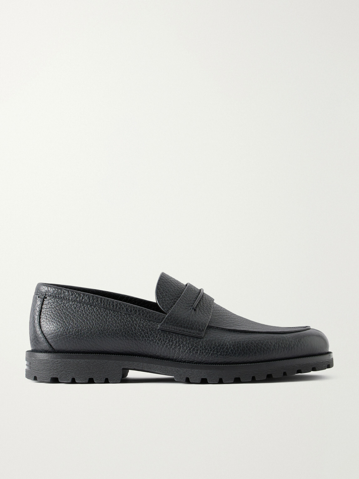 Zegna - Full-Grain Leather Loafers - Black