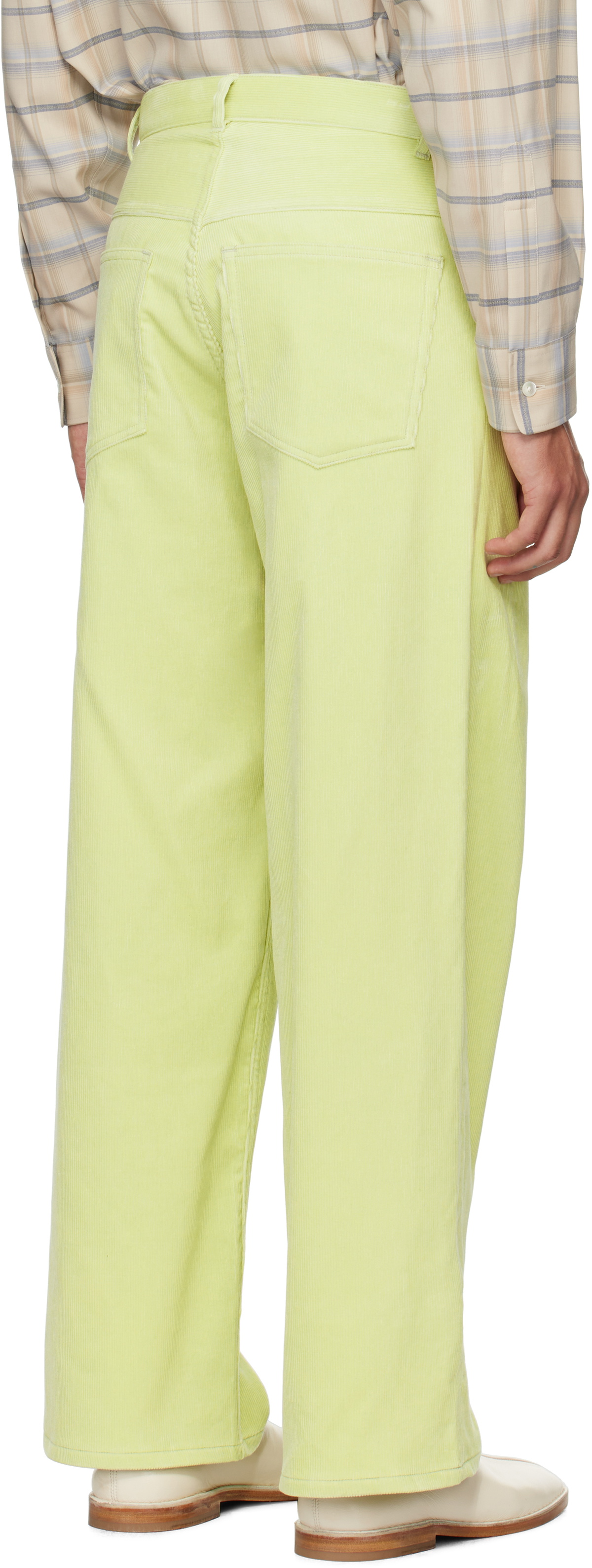 AURALEE Green Finx Corduroy Trousers Auralee