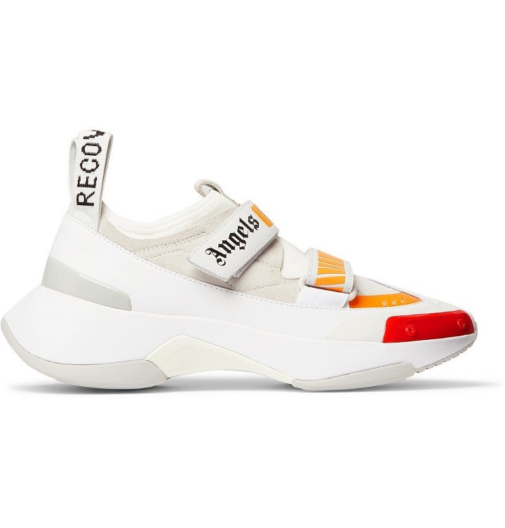 Photo: Palm Angels - Recovery Suede, Neoprene and Rubber Sneakers - White