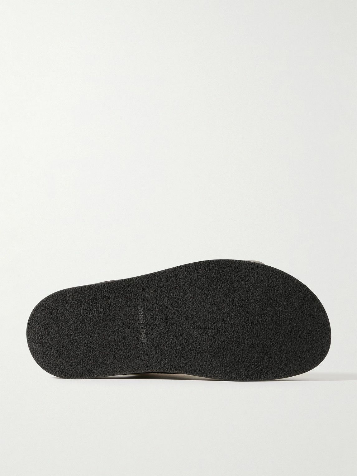 John Lobb - Milford Leather-Trimmed Suede Sandals - Gray