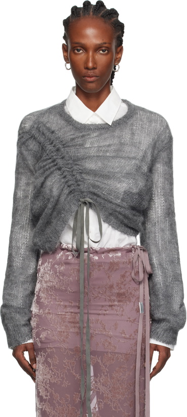 Photo: Ann Demeulemeester Gray Zinaida Drawstring Sweater