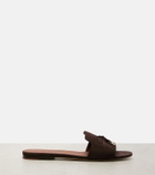 Loro Piana Summer Charms suede slides
