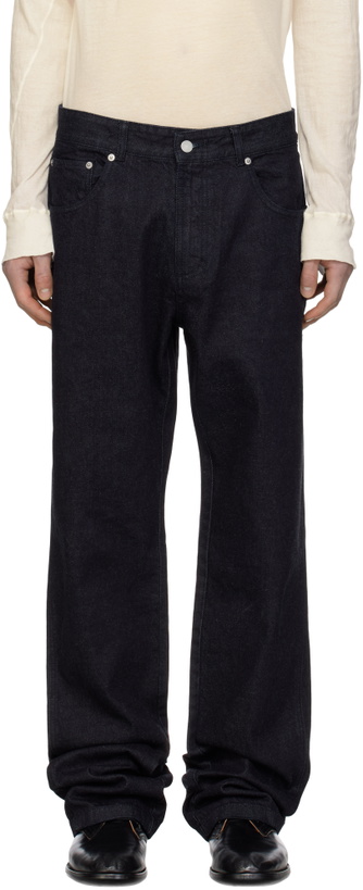 Photo: POST ARCHIVE FACTION (PAF) Navy 8.0 Right Jeans