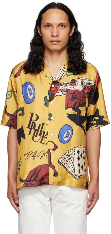 Photo: Rhude Yellow Graphic Shirt