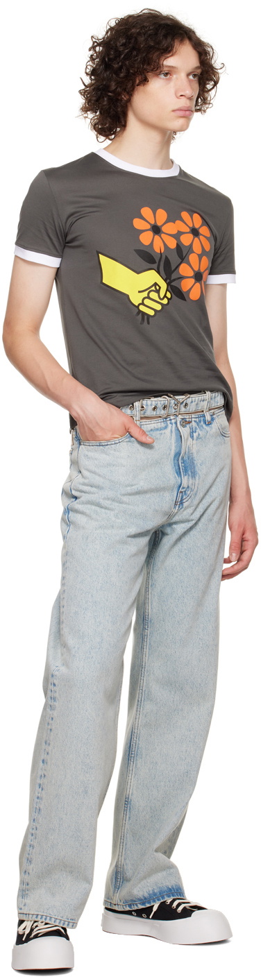 Cormio Gray Mazzolino Fiori T-Shirt